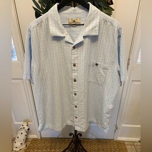 Mens Island Shore Button Down Shirt SS XXL